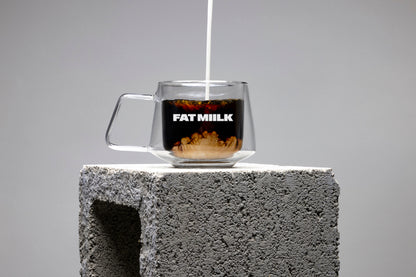 FAT MIILK Glass Mug - Case of 8